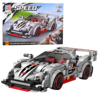 Klocki Konstrukcyjne Auto Sportowe Robot 2w1 Szary 363 el.