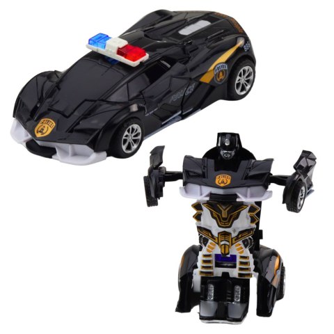 Auto Robot 2w1 Sportowy Samochód Policyjny Napęd Mix