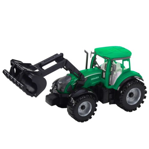 Zestaw Traktor Z Ładowaczem i Prasą Rolniczą Zielony
