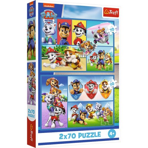 Puzzle - 2x70 - Psi Patrol rządzi - Trefl 34441