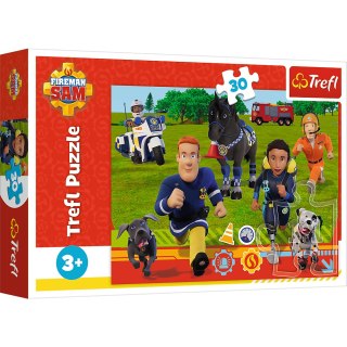 Puzzle - 30 - Gotowi do pomocy - Strażak Sam - Trefl 18297