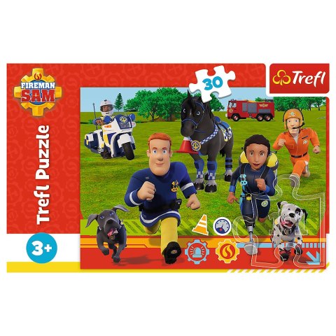 Puzzle - 30 - Gotowi do pomocy - Strażak Sam - Trefl 18297