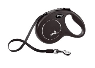 Flexi Smycz New Classic M Taśma 5m Do 25kg Czarna