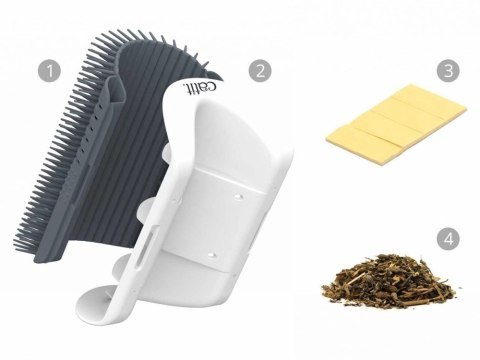 CATIT Self Groomer szczotka narożna dla kota do samodzielnej pielęgnacji, montowana do ściany