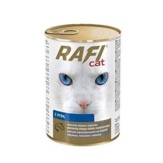 RAFI Cat karma mokra dla dorosłych kotów, kawałki mięsa i ryb, puszka 415 g