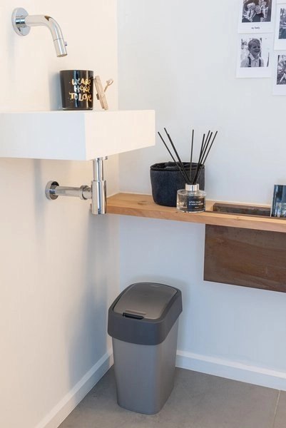 Curver Flip Bin Kosz Na Śmieci Szaro-Grafitowy 10l