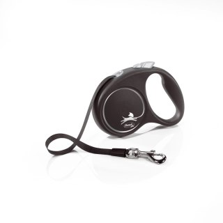 Flexi Smycz Black Design M Taśma 5m Do 25kg Czarna