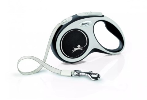 Flexi Smycz New Comfort S Taśma 5m Do 15kg Czarna
