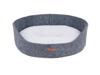 AMIPLAY Legowisko Owalne 2w1 Hygge Szare M