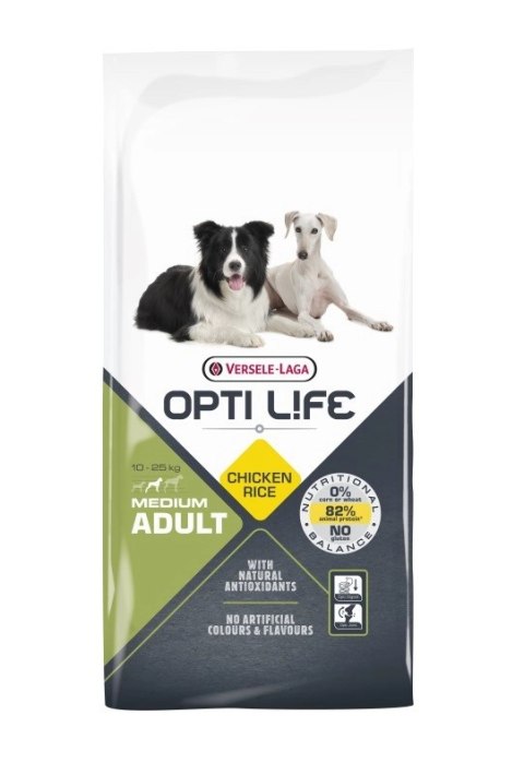 Versele-Laga Opti Life Adult Medium Z Kurczakiem I Ryżem 12,5kg