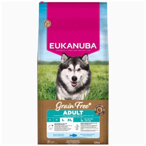 Eukanuba Adult Large Grain Free Łosoś 12kg