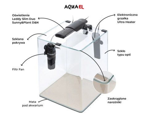 AQUAEL Zestaw Opti Bent Set Day & Night 20 Czarny