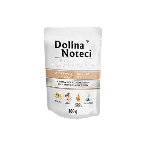 Dolina Noteci Premium Dla Psów Małych Ras Z Gęsią, Ziemniakami I Jabłkiem 100g