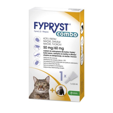 Krka Fypryst Combo Dla Kota 50mg-60mg/0,5ml 1 Pipeta