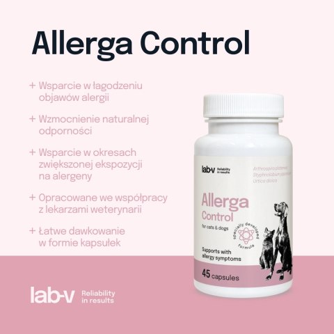 Lab-v Allerga Control Wsparcie Przy Objawach Alergii 45 Kapsułek