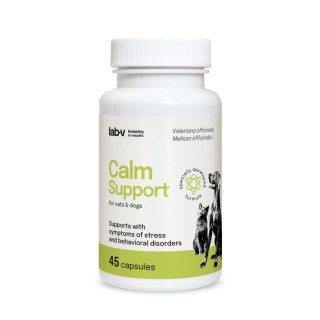 Lab-v Calm Support Wspomaganie Przy Objawach Stresu I Zaburzeniach Behawioralnych 45 Kapsułek