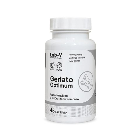 Lab-v Geriato Optimum Wspomaganie Zdrowia Seniorów Dla Psów I Kotów 45 Kapsułek