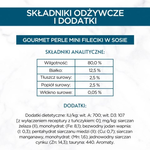 Purina Gourmet Perle Mini Fileciki W Sosie Karma Dla Kota 60x85g