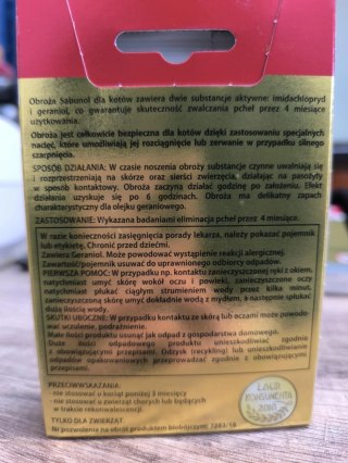 Sabunol Obroża Przeciw Pchłom Dla Kota Czerwona 35cm