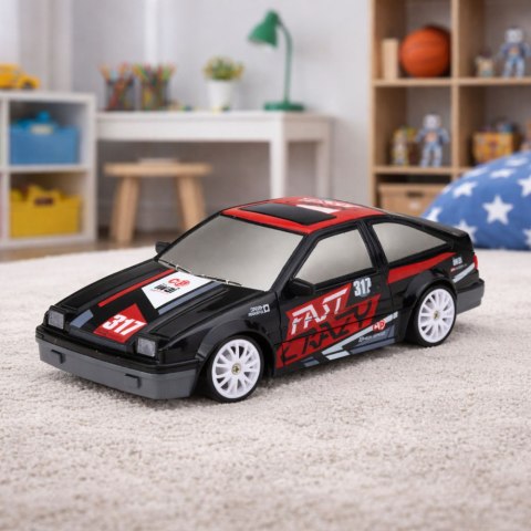 Samochód Do Driftu Zdalnie Sterowany RC Coupe Wymienne Koła Czarny 1:24