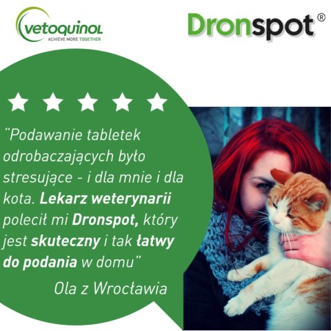 VETOQUINOL Dronspot krople odrobaczające spot-on dla dużych kotów 5-8 kg (2 x 1,12 ml)