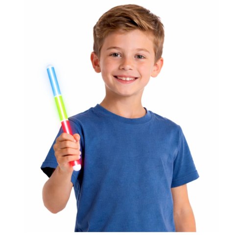 Pałka Trzykolorowa Fluorescencyjna Świeciąca W Ciemności Neon Stick 31,5 cm