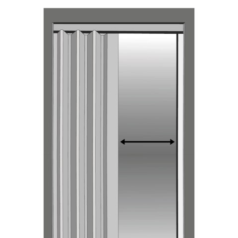 Drzwi harmonijkowe 001P DĄB ALASKA MAT - 100 cm