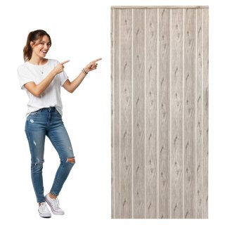 Drzwi harmonijkowe 001P DĄB ALASKA MAT - 90 cm
