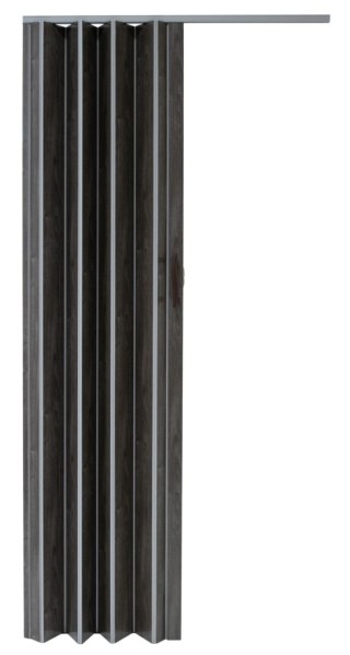 Drzwi harmonijkowe 001P DĄB GRAFIT MAT - 90 cm