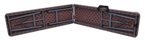 Zestaw cateringowy Rattan brąz stół 180 cm+ 2 ławki