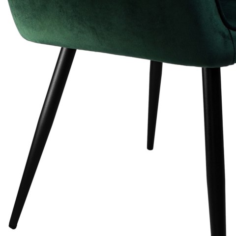 Krzesło welurowe HAVANA VELVET ciemnozielone