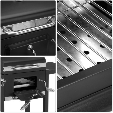 Grill węglowy ogrodowy CARBON czarny