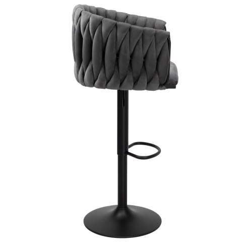 Hoker barowy Cofton Black grafitowy Velvet