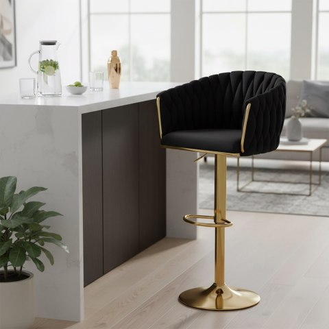 Hoker barowy Cofton Gold czarny Velvet