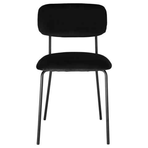 Krzesło welurowe LOUIS black czarne velvet