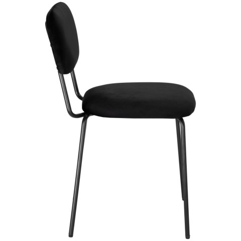 Krzesło welurowe LOUIS black czarne velvet