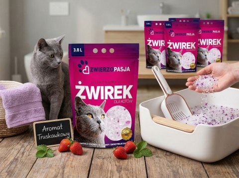 Silikonowy żwirek dla kota ZWIERZOPASJA komplet 8 X 3,8 L