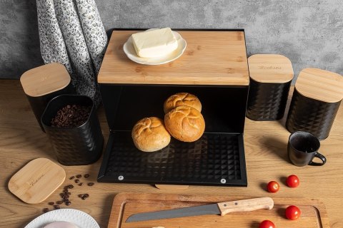CHLEBAK Z ZESTAWEM 4 POJEMNIKÓW KUCHENNYCH I NOŻEM 2754