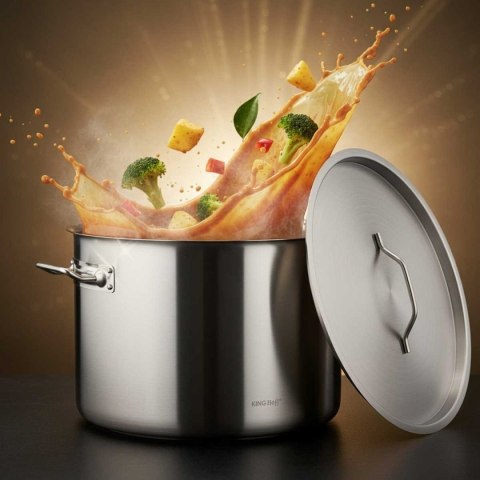 GARNEK GASTRONOMICZNY Z POKRYWĄ STALOWĄ Ø38cm 27L KINGHOFF KH-2025