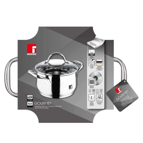 GARNEK STALOWY BERGNER 5,6L GOURMET LINE BG-6508