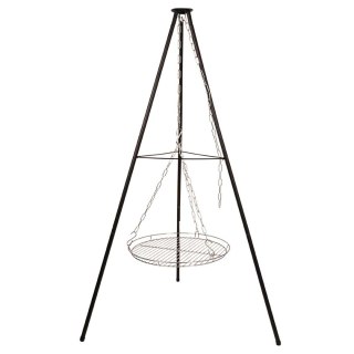 TRÓJNÓG STALOWY 15Ocm Z RUSZTEM 50cm GRILL DO PALENISK OGRODOWYCH