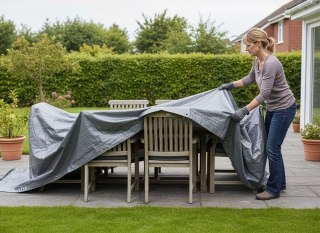 Plandeka 6x4m szara GRENTO 120 GSM