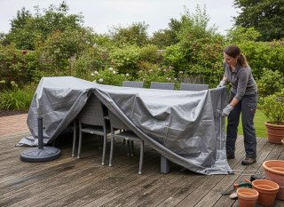 Plandeka 6x8m srebrna GRENTO 260GSM