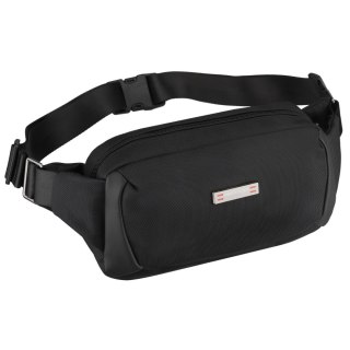 Saszetka męska na biodra czarna listonoszka nerka na ramię mała crossbody - Peterson