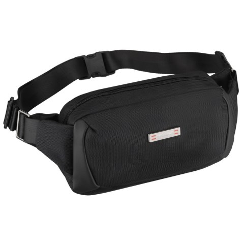 Saszetka męska na biodra czarna listonoszka nerka na ramię mała crossbody - Peterson
