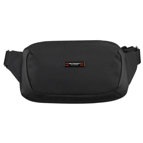 Saszetka męska na biodra czarna listonoszka nerka na ramię mała crossbody - Peterson