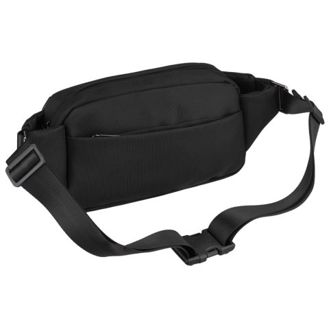 Saszetka męska na biodra czarna listonoszka nerka na ramię mała crossbody - Peterson