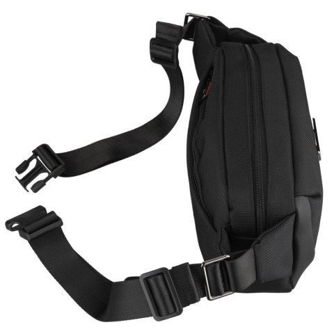 Saszetka męska na biodra czarna listonoszka nerka na ramię mała crossbody - Peterson