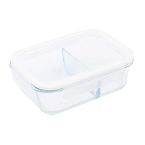 SZKLANY POJEMNIK 1300ml LUNCH BOX Z PRZEGRODĄ SZCZELNY 5624