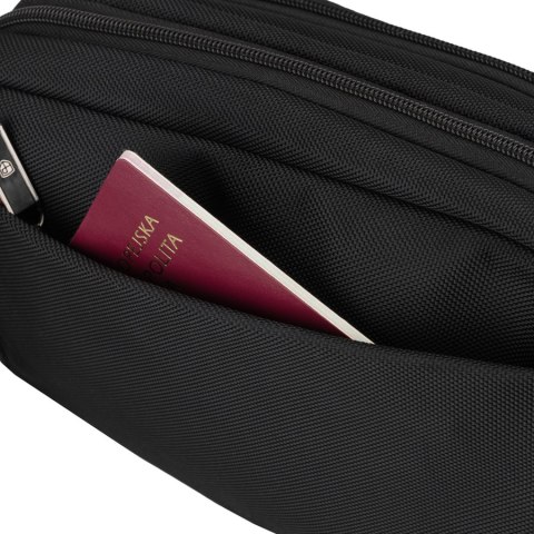 Nerka męska saszetka miejska na ramię mała listonoszka crossbody czarna lekka na suwak - Peterson